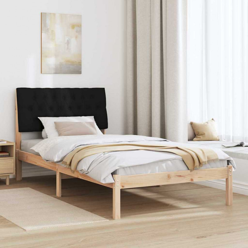 Ramka łóżka z tapicerowanym wezgłowiem Brązowy 100 x 200 cm