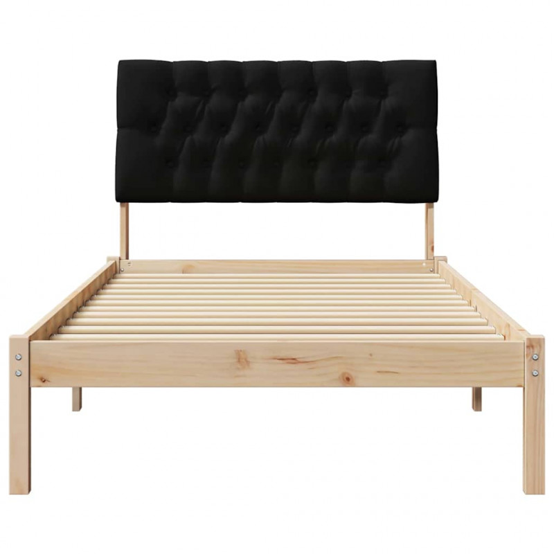 Ramka łóżka z tapicerowanym wezgłowiem Brązowy 100 x 200 cm