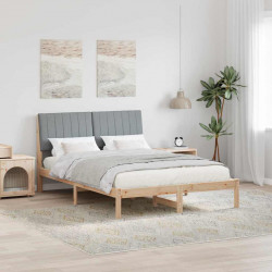 Ramka łóżka Brązowy 135 x 190 cm Lite drewno sosnowe