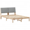 Ramka łóżka Brązowy 135 x 190 cm Lite drewno sosnowe