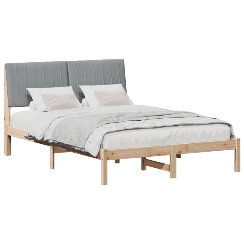 Ramka łóżka Brązowy 135 x 190 cm Lite drewno sosnowe
