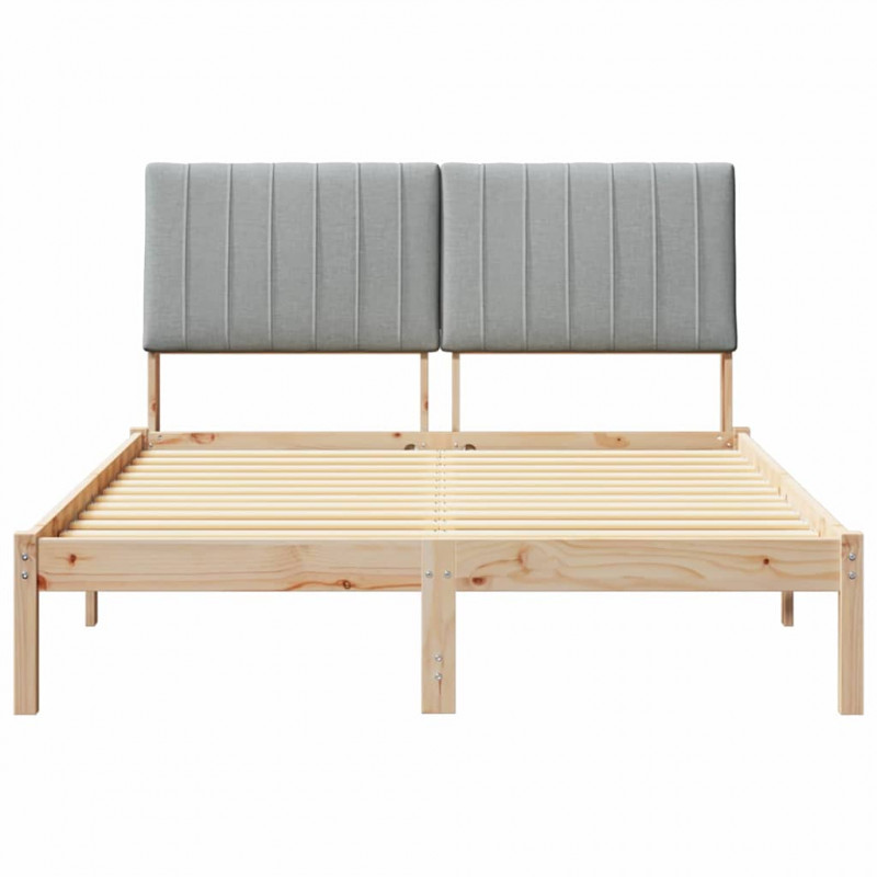 Ramka łóżka Brązowy 135 x 190 cm Lite drewno sosnowe