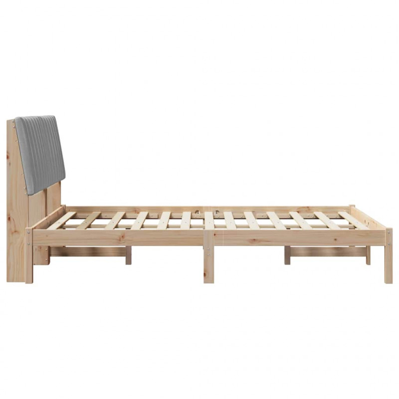Ramka łóżka Brązowy 135 x 190 cm Lite drewno sosnowe