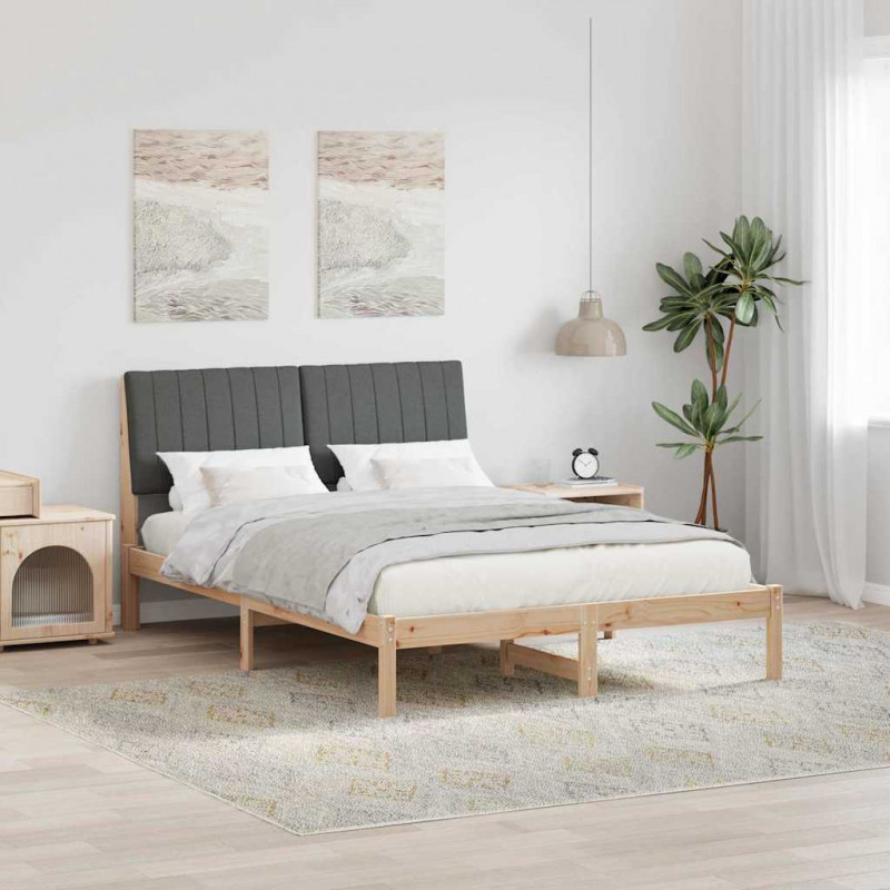 Ramka łóżka Brązowy 135 x 190 cm Lite drewno sosnowe