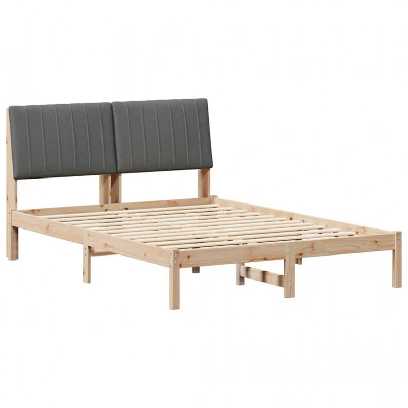 Ramka łóżka Brązowy 135 x 190 cm Lite drewno sosnowe
