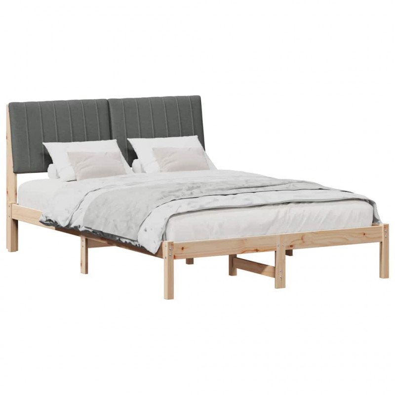 Ramka łóżka Brązowy 135 x 190 cm Lite drewno sosnowe