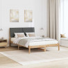 Ramka łóżka Brązowy 135 x 190 cm Lite drewno sosnowe