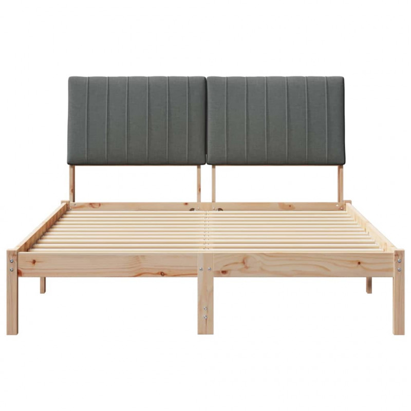 Ramka łóżka Brązowy 135 x 190 cm Lite drewno sosnowe