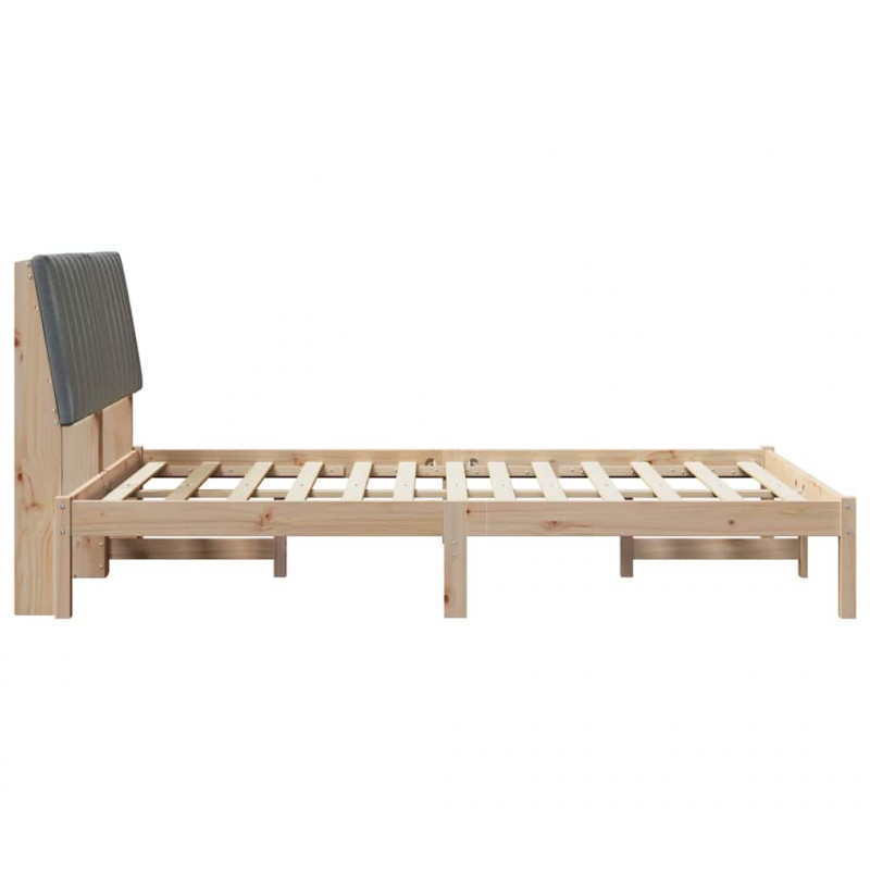 Ramka łóżka Brązowy 135 x 190 cm Lite drewno sosnowe