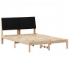 Ramka łóżka Brązowy 135 x 190 cm Lite drewno sosnowe