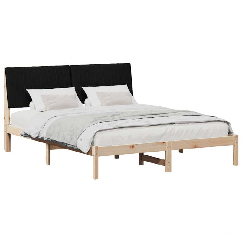 Ramka łóżka Brązowy 135 x 190 cm Lite drewno sosnowe