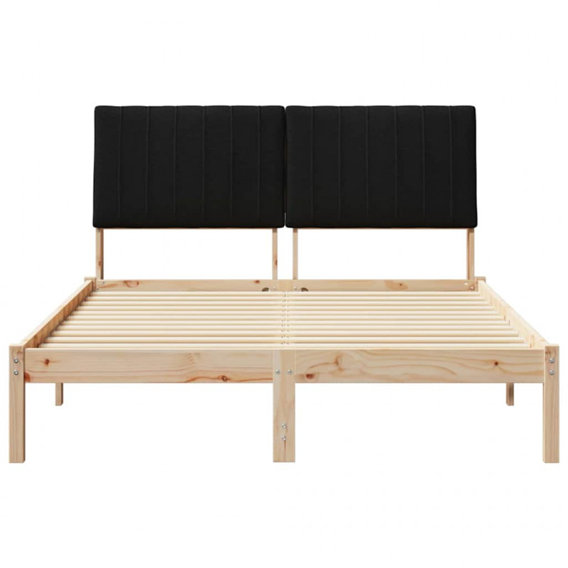 Ramka łóżka Brązowy 135 x 190 cm Lite drewno sosnowe