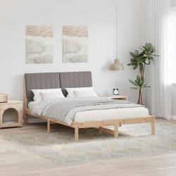Ramka łóżka Brązowy 135 x 190 cm Lite drewno sosnowe