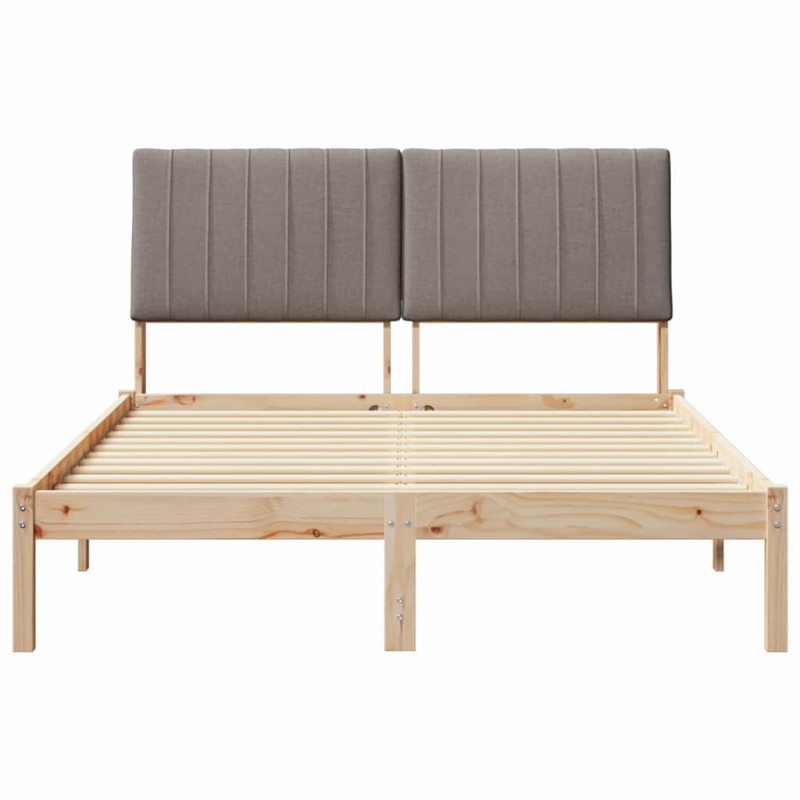 Ramka łóżka Brązowy 135 x 190 cm Lite drewno sosnowe