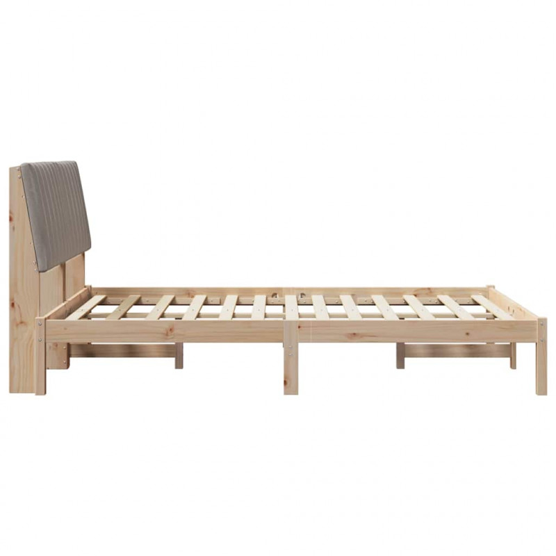 Ramka łóżka Brązowy 135 x 190 cm Lite drewno sosnowe