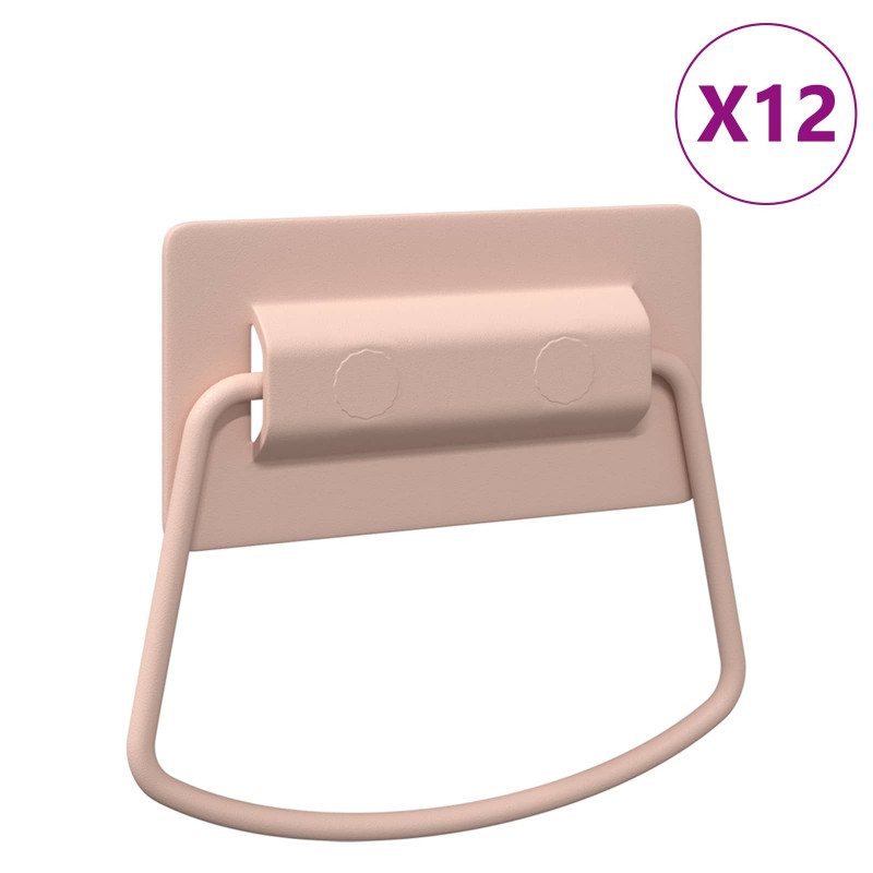 Uchwyty do szafek 12 pcs Różowy 85 x 45 mm Metal