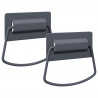 Uchwyty do szafek 2 pcs Antracyt 85 x 45 mm Metal