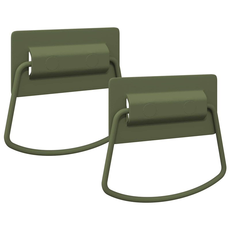Uchwyty do szafek 2 pcs Zielony oliwkowy 85 x 45 mm Metal