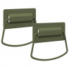 Uchwyty do szafek 2 pcs Zielony oliwkowy 85 x 45 mm Metal