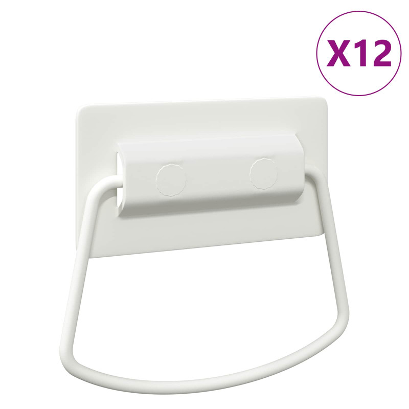 Uchwyty do szafek 12 pcs Biały 85 x 45 mm Metal