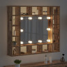 Szafka z lustrem z półką Stare drewno 91 x 15 x 76,5 cm