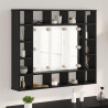 Szafka z lustrem z półką Z lustrem Czarny Dąb 91 x 15 x 76,5 cm