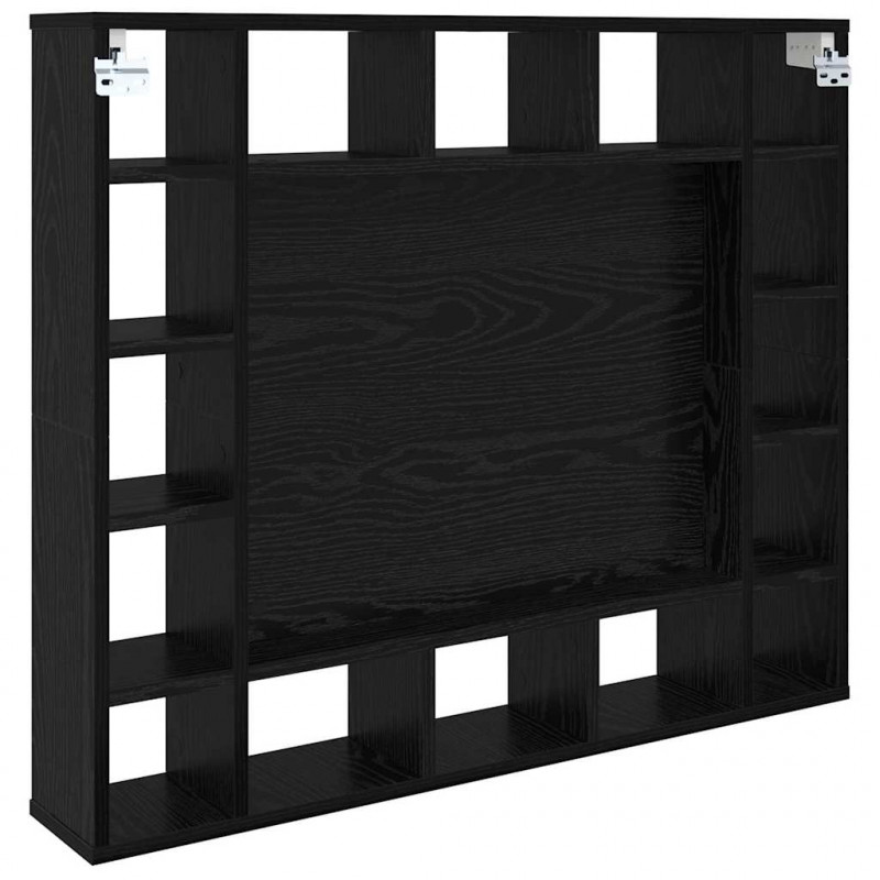 Szafka z lustrem z półką Z lustrem Czarny Dąb 91 x 15 x 76,5 cm