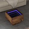 Stolik kawowy Ze LED Lights Stare drewno 40 x 40 x 30 cm