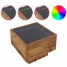 Stolik kawowy Ze LED Lights Stare drewno 40 x 40 x 30 cm