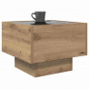 Stolik kawowy Ze LED Lights dąb artisan 40 x 40 x 30 cm