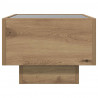 Stolik kawowy Ze LED Lights dąb artisan 40 x 40 x 30 cm