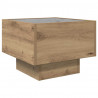 Stolik kawowy Ze LED Lights dąb artisan 40 x 40 x 30 cm