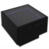 Stolik kawowy Ze LED Lights Czarny dąb 40 x 40 x 30 cm