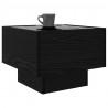 Stolik kawowy Ze LED Lights Czarny dąb 40 x 40 x 30 cm