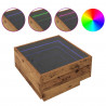 Stolik kawowy Ze LED Lights Stare drewno 50 x 50 x 30 cm