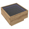 Stolik kawowy Ze LED Lights dąb artisan 50 x 50 x 30 cm