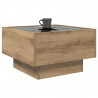 Stolik kawowy Ze LED Lights dąb artisan 50 x 50 x 30 cm