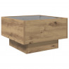 Stolik kawowy Ze LED Lights dąb artisan 50 x 50 x 30 cm