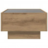 Stolik kawowy Ze LED Lights dąb artisan 50 x 50 x 30 cm