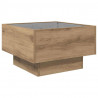 Stolik kawowy Ze LED Lights dąb artisan 50 x 50 x 30 cm