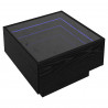 Stolik kawowy Ze LED Lights Czarny dąb 50 x 50 x 30 cm