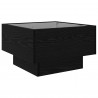Stolik kawowy Ze LED Lights Czarny dąb 50 x 50 x 30 cm