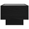 Stolik kawowy Ze LED Lights Czarny dąb 50 x 50 x 30 cm