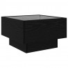 Stolik kawowy Ze LED Lights Czarny dąb 50 x 50 x 30 cm