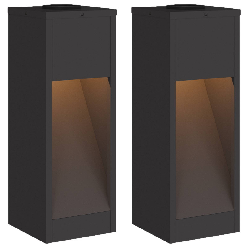 Solarna Lampa LED na Ścieżkę 2 pcs Czarny