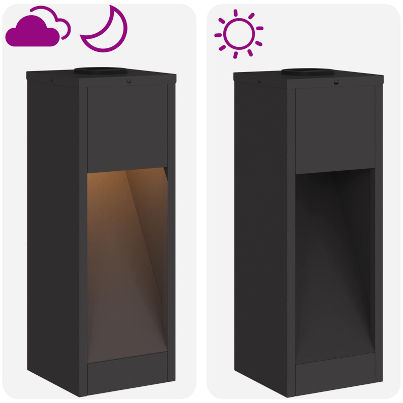 Solarna Lampa LED na Ścieżkę 2 pcs Czarny