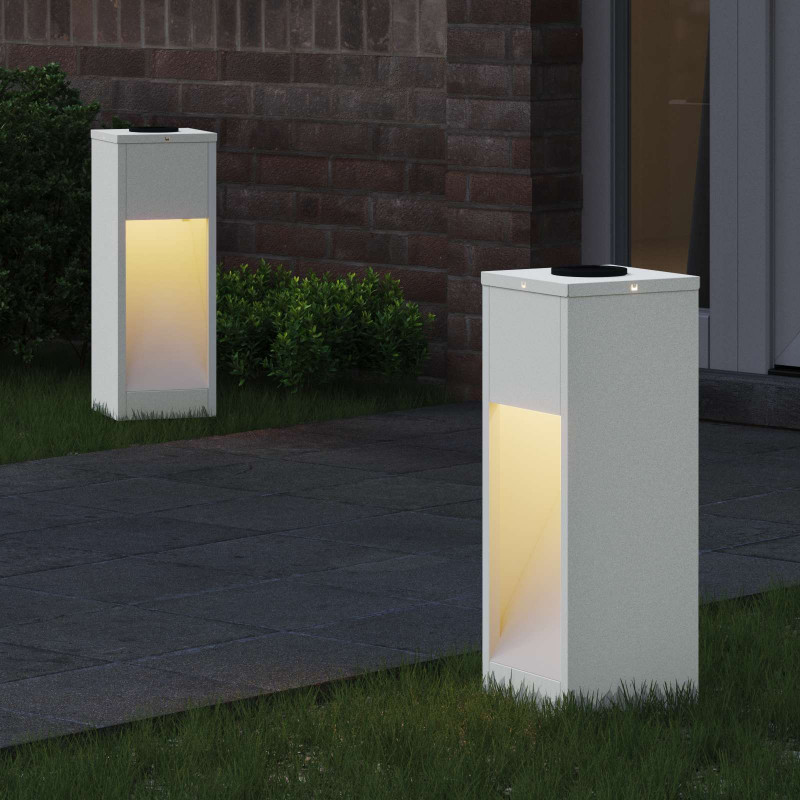Solarna Lampa LED na Ścieżkę 2 pcs Biały