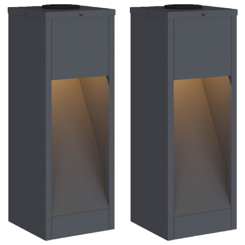 Solarna Lampa LED na Ścieżkę 2 pcs Antracyt