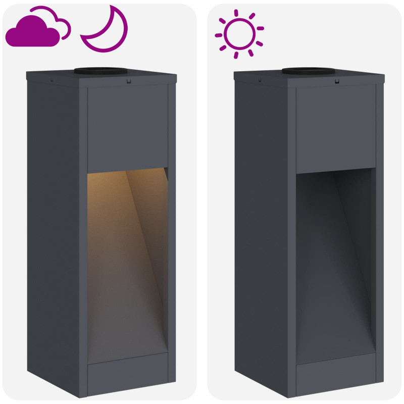 Solarna Lampa LED na Ścieżkę 2 pcs Antracyt
