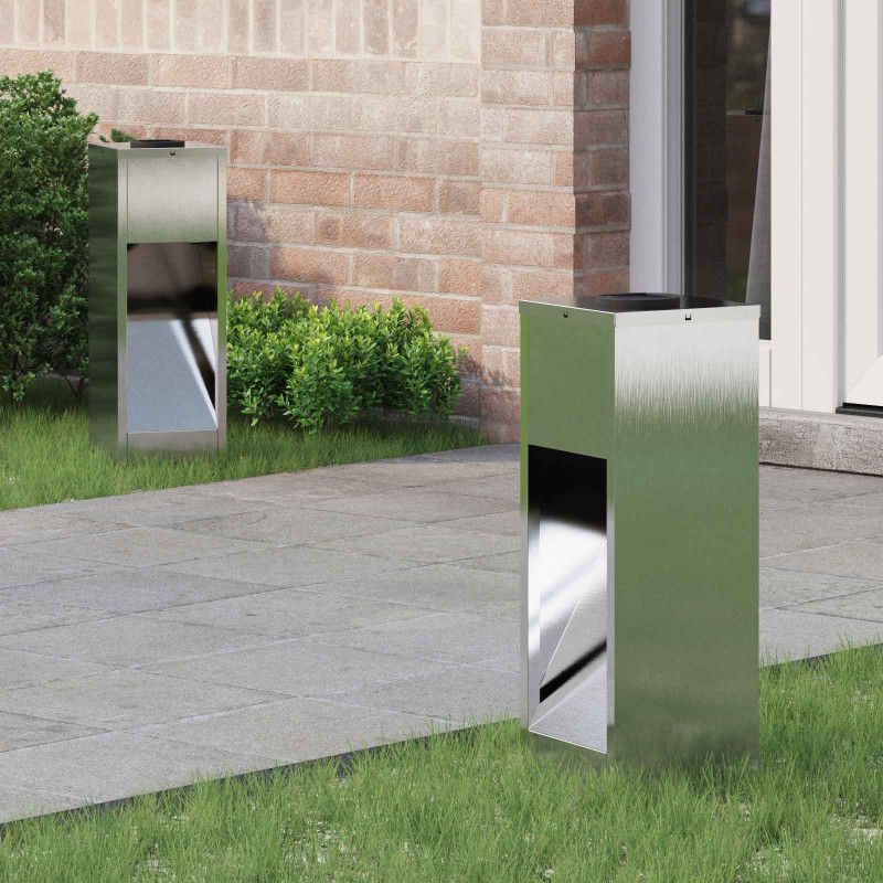Solarna Lampa LED na Ścieżkę 2 pcs Srebrny Stal nierdzewna